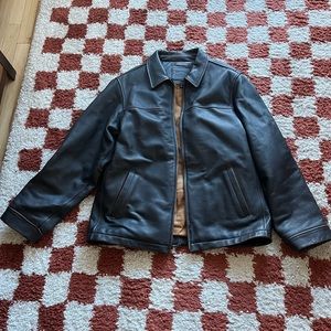 Distressed Brown Leather Jacket